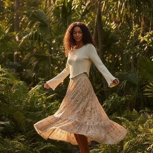 Free People Beau Mesh Relaxed Layering Top, Size XS, NWOT